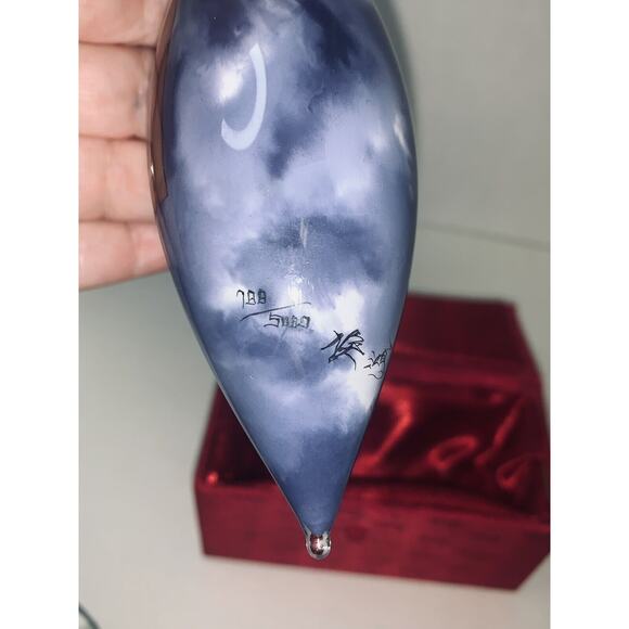 FIGI 5" Mary & Baby Jesus Dove Detail Reverse Painted Christmas Ornament Box EUC - Picture 4 of 12